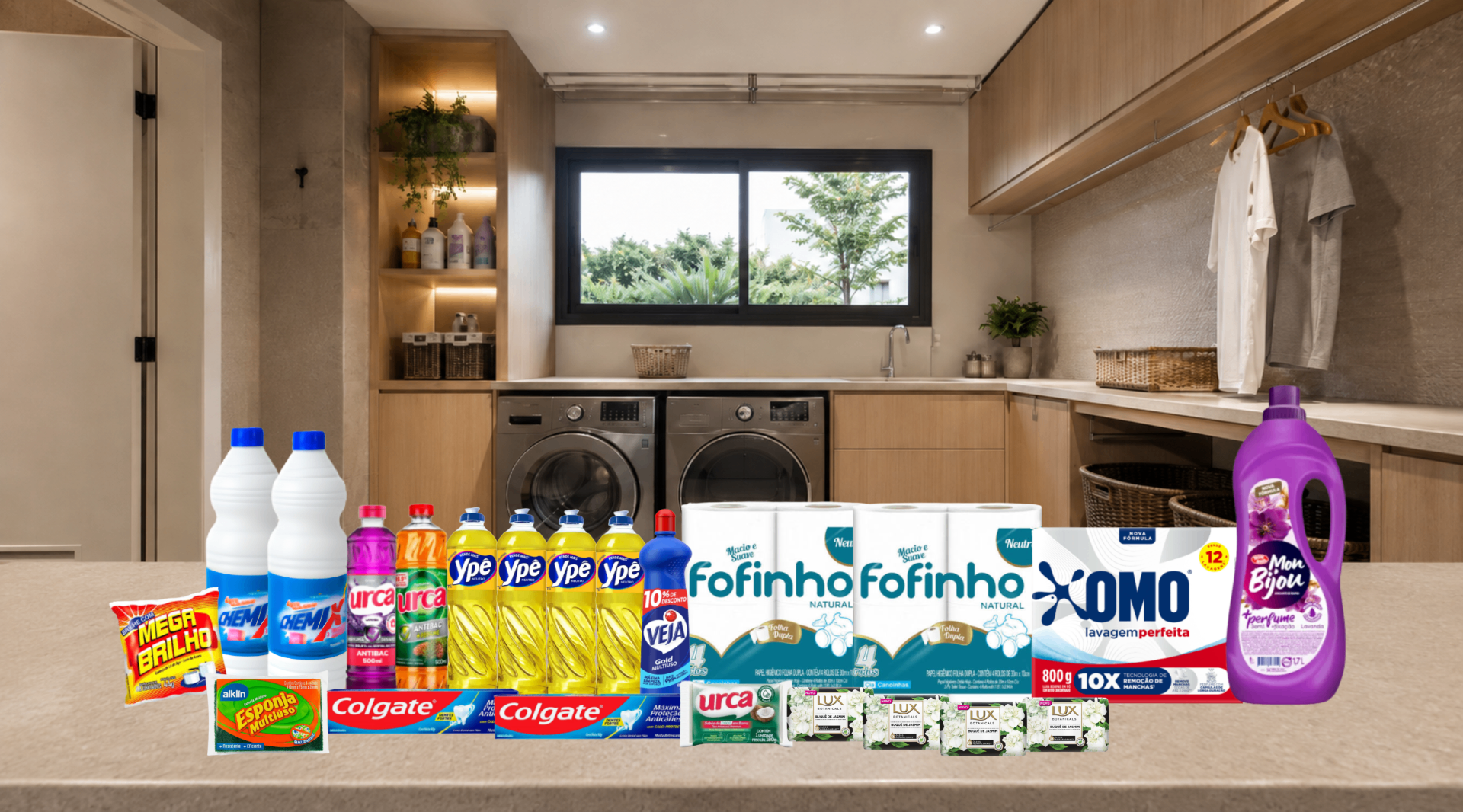 Kit de Limpeza - SUA com produtos de marcas conhecidas